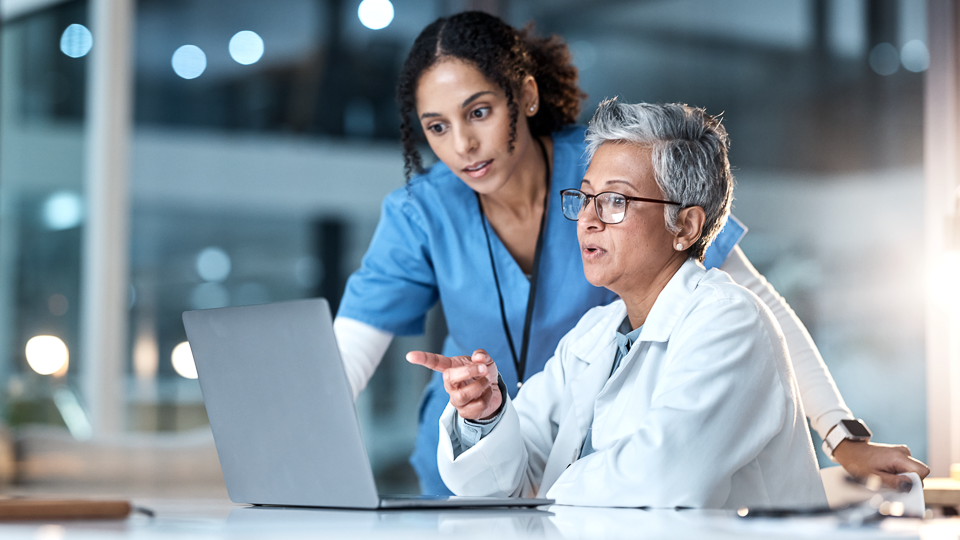 two women at computer