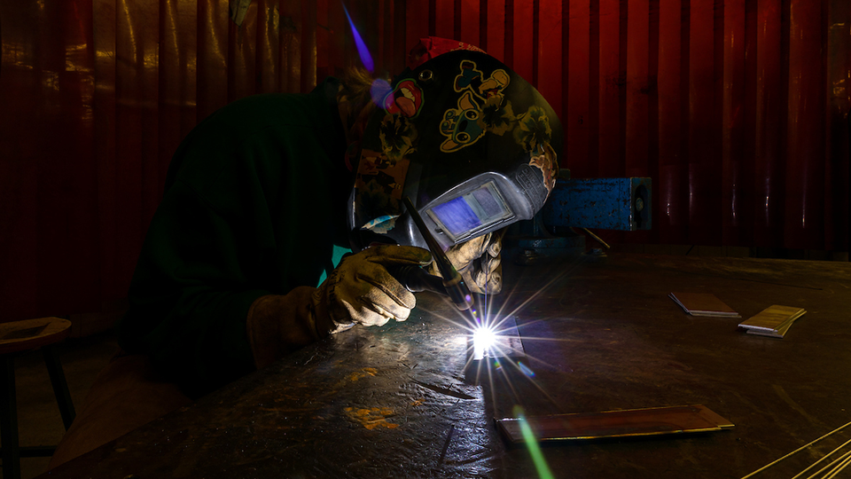 person welding 